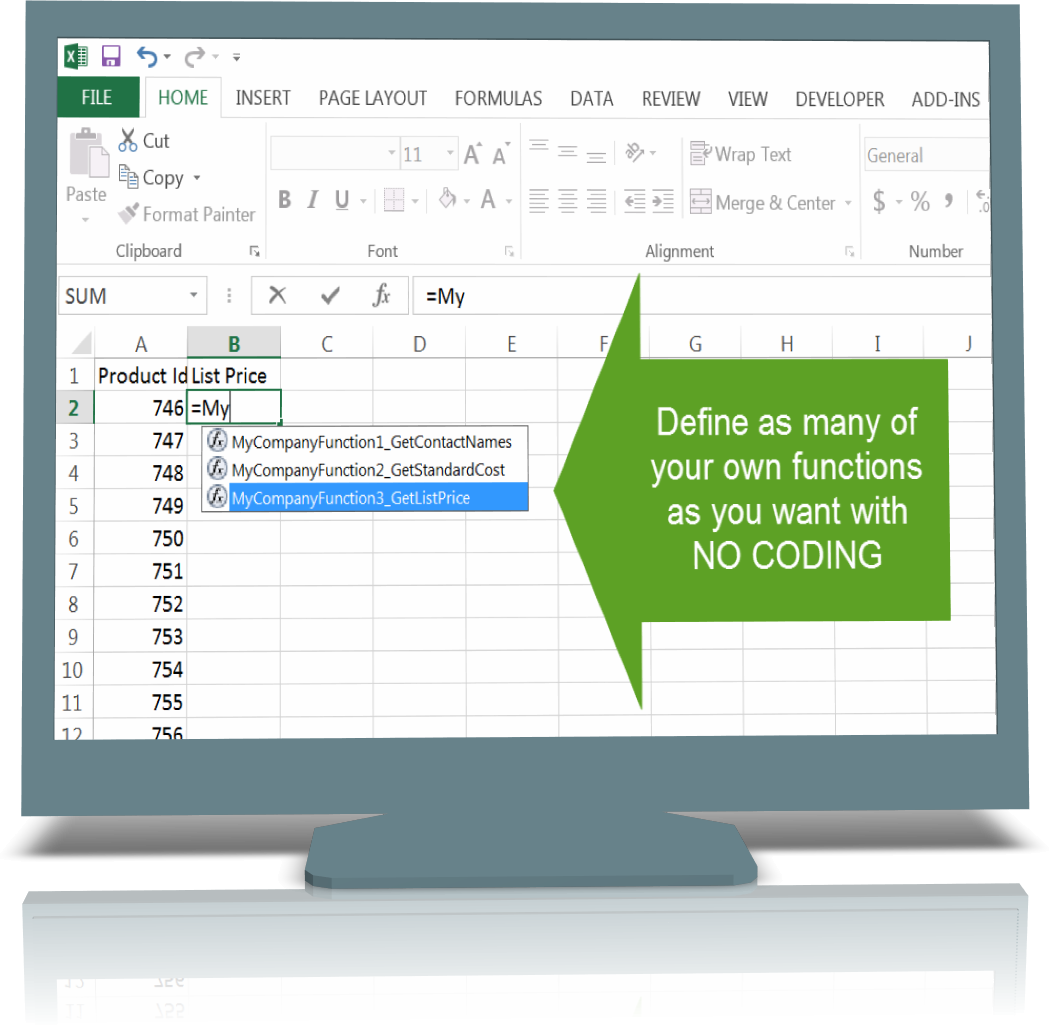 ExcelDBTools custom Excel Function
